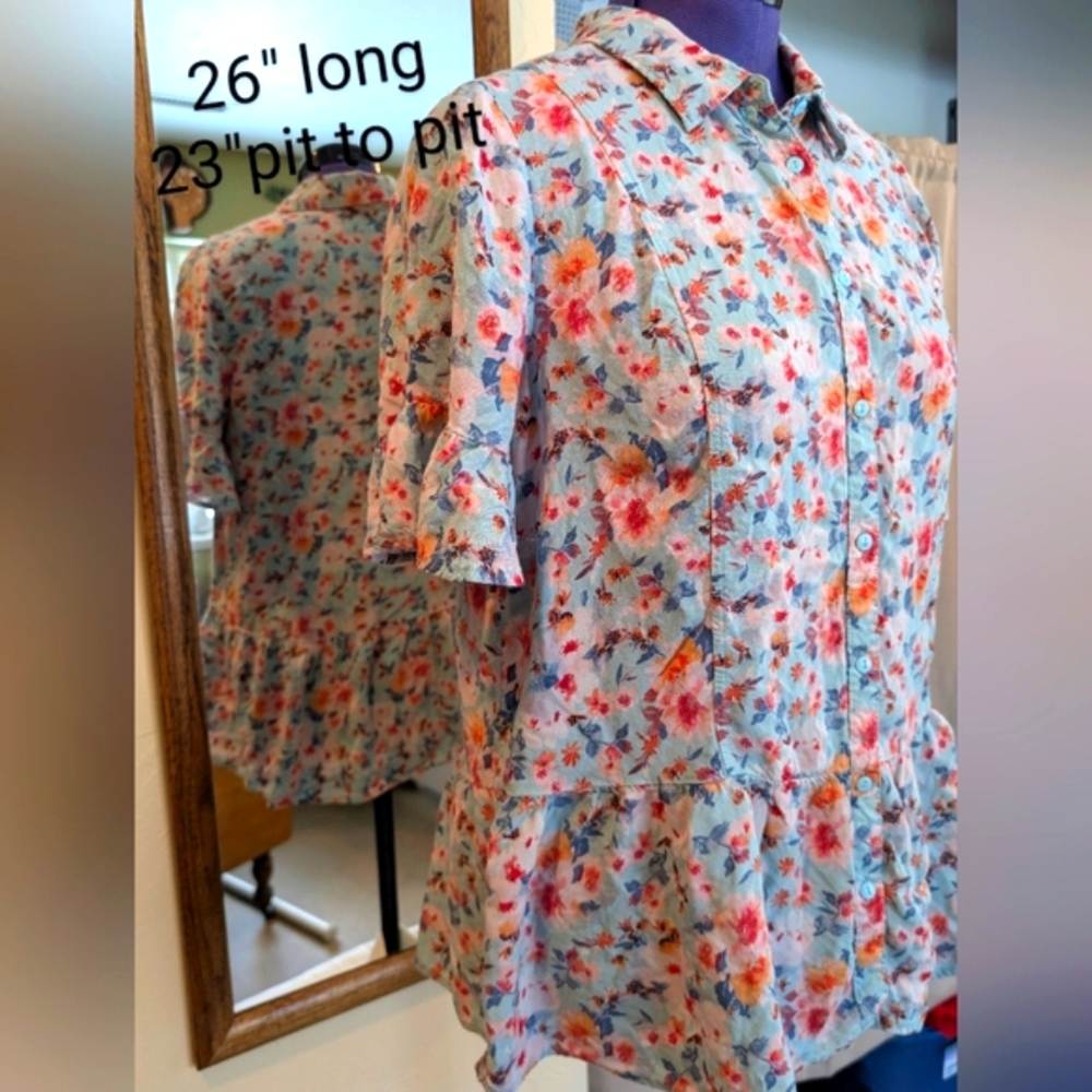 Caffe' Marrahesh floral women's blouse - Picture 2 of 10
